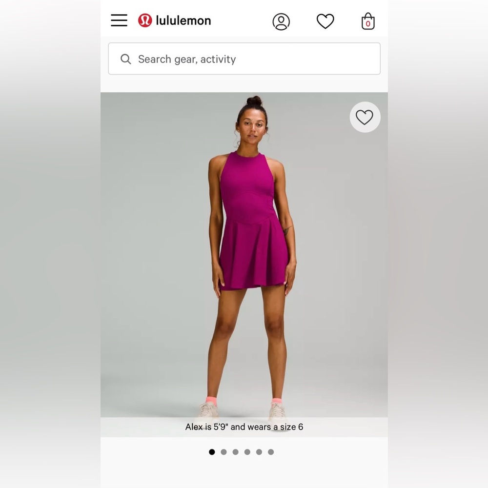 New Lululemon Court Crush Dress (Deep Magenta/Purple) - Picture 4 of 5